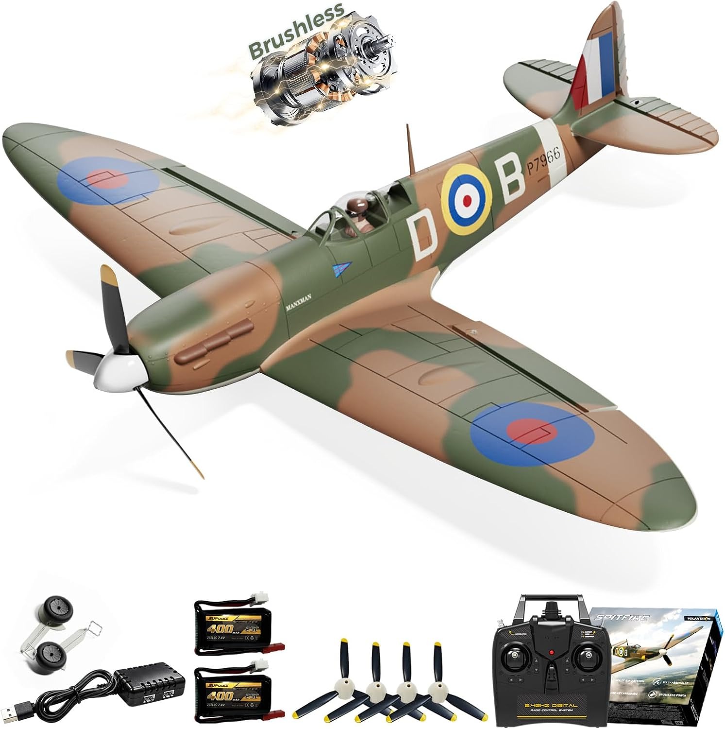 Rc Planes Horizon Hobby - Bezszczotkowy samolot RC VOLANTEXR Spitfire 500mm